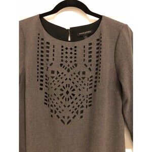 Banana Republic grey lined Laser Cut Dress size 4